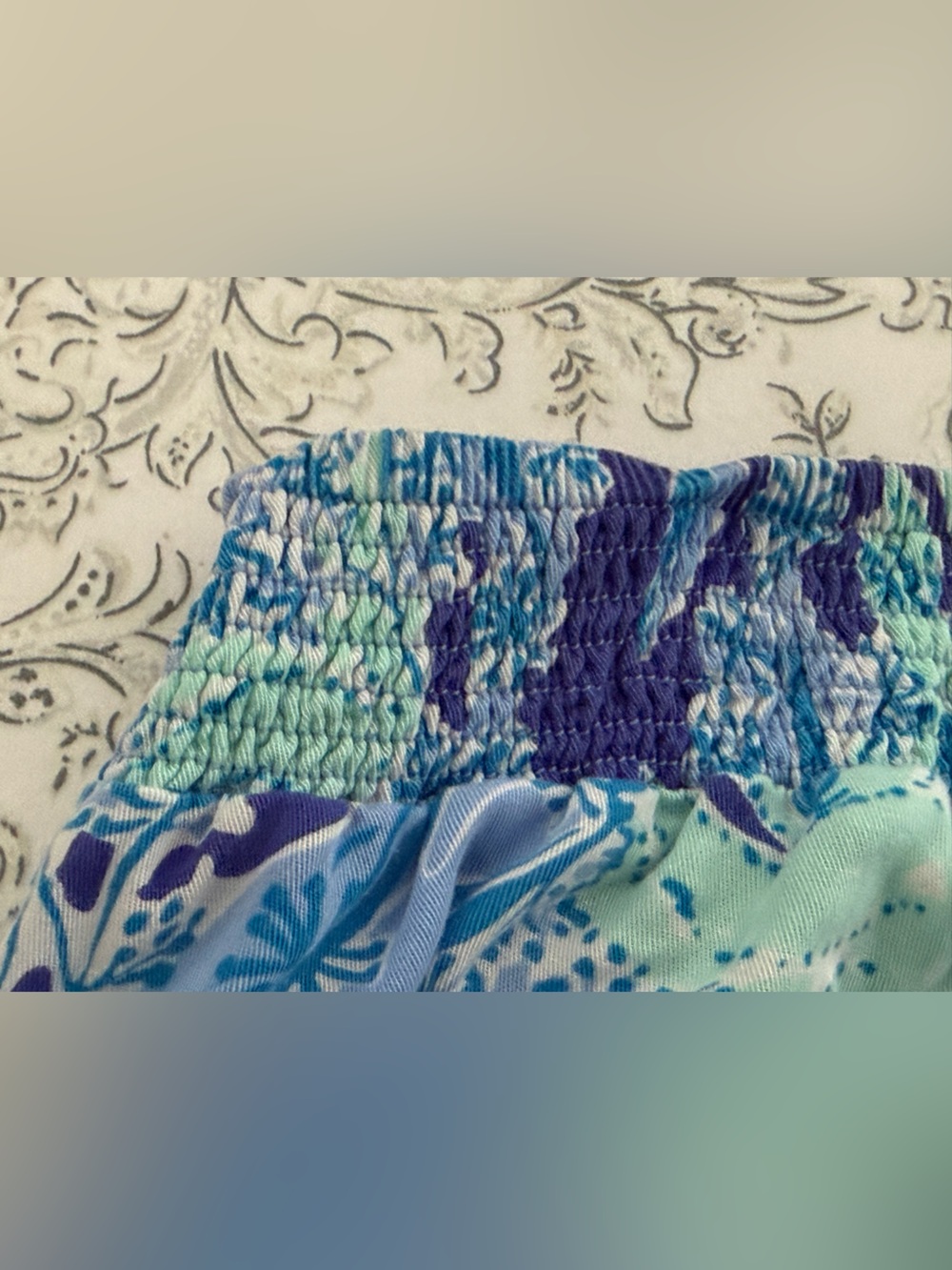 Lilly Pulitzer Royal Purple Dahlia scallop pull on shorts Koalafications - Picture 8 of 16